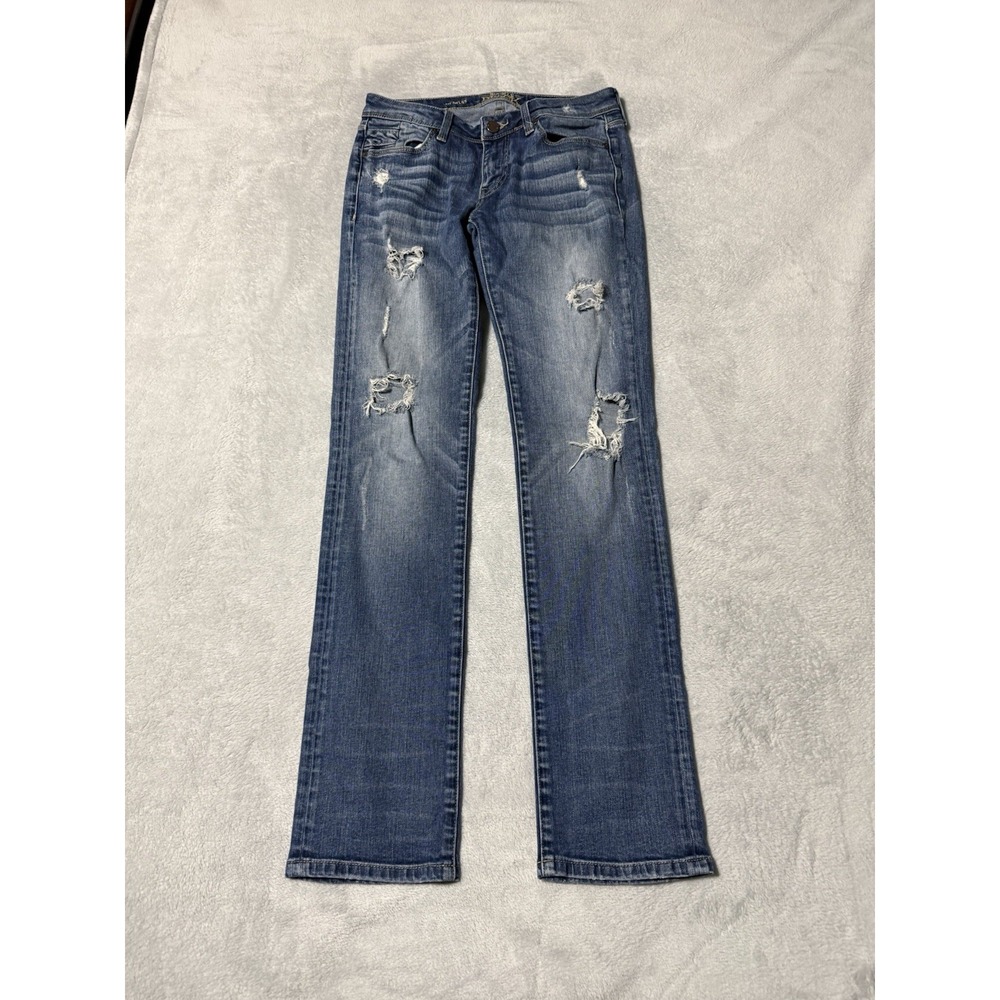 Buckle Black Jeans No 53 Womens 27x30.5 Straight Distressed Denim